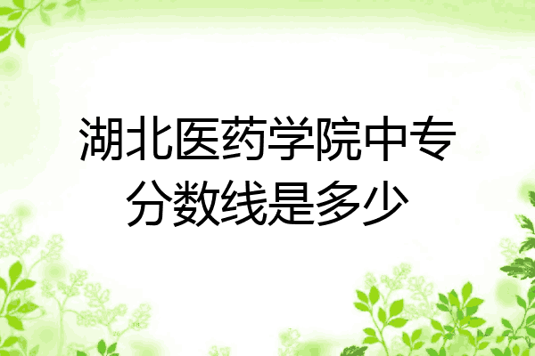 湖北医药学院中专分数线是多少