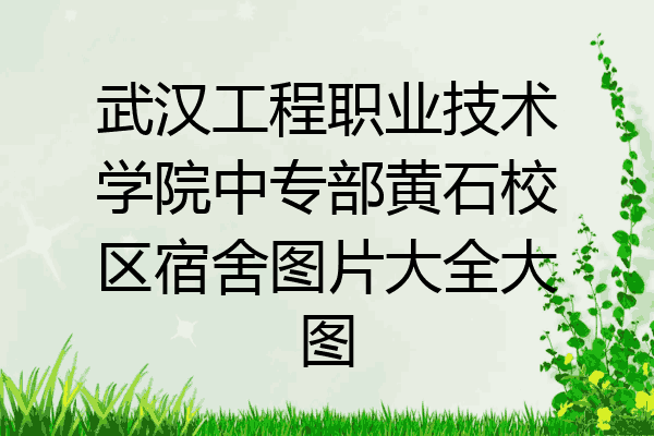 武汉工程职业技术学院中专部黄石校区宿舍图片大全大图