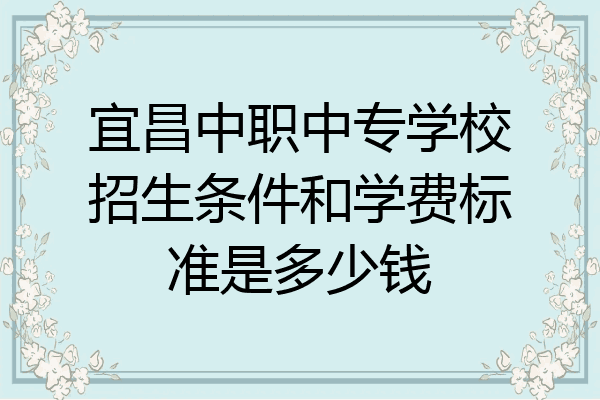 宜昌中职中专学校招生条件和学费标准是多少钱