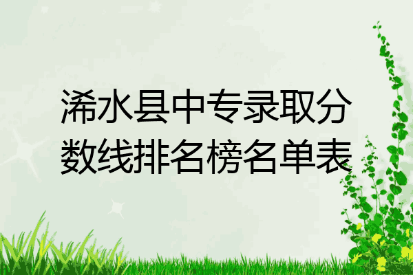 浠水县中专录取分数线排名榜名单表