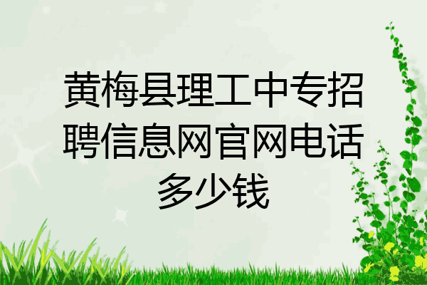 黄梅县理工中专招聘信息网官网电话多少钱