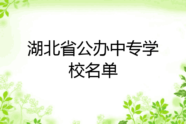 湖北省公办中专学校名单