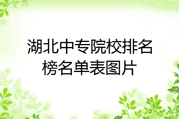 湖北中专院校排名榜名单表图片
