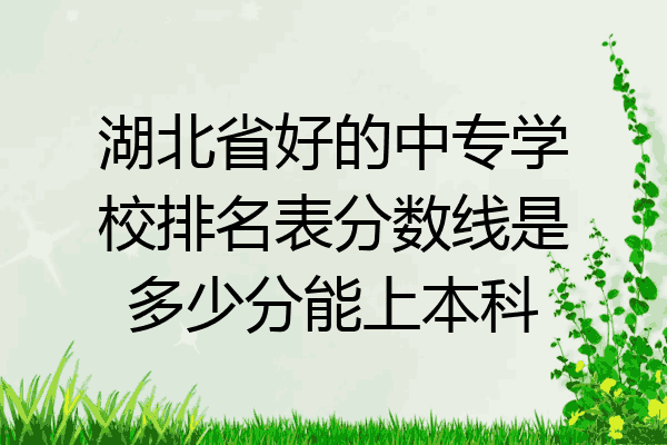 湖北省好的中专学校排名表分数线是多少分能上本科