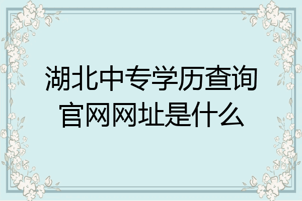 湖北中专学历查询官网网址是什么
