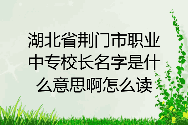 湖北省荆门市职业中专校长名字是什么意思啊怎么读