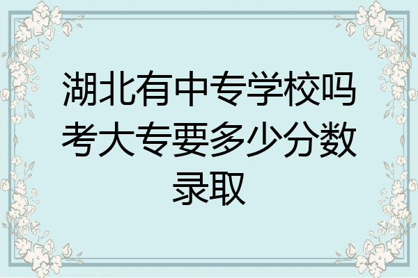 湖北有中专学校吗考大专要多少分数录取