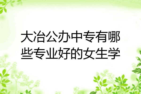 大冶公办中专有哪些专业好的女生学