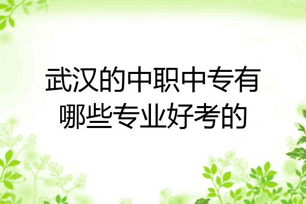 武汉的中职中专有哪些专业好考的