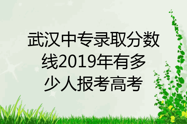 武汉中专录取分数线2019年有多少人报考高考