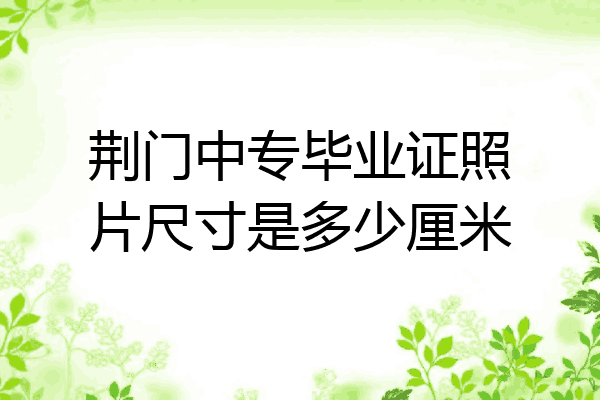 荆门中专毕业证照片尺寸是多少厘米