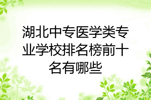湖北中专医学类专业学校排名榜前十名有哪些