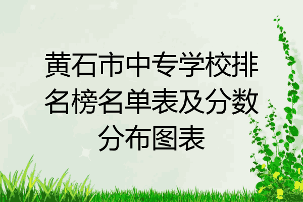 黄石市中专学校排名榜名单表及分数分布图表