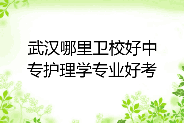 武汉哪里卫校好中专护理学专业好考