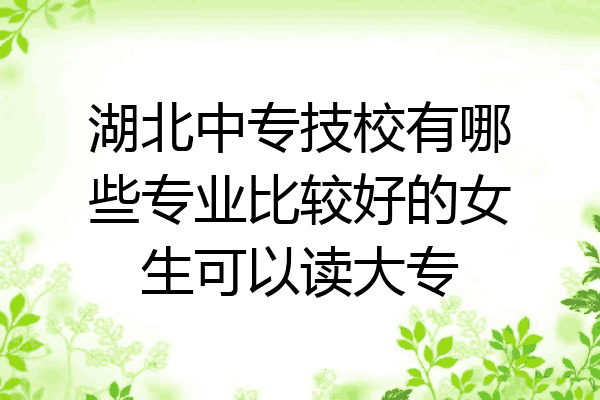 湖北中专技校有哪些专业比较好的女生可以读大专