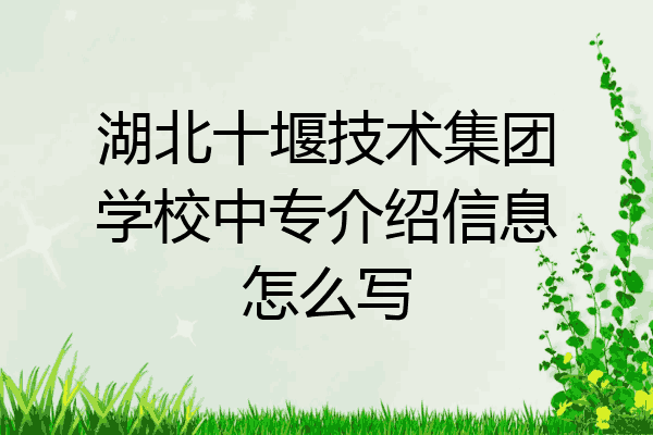 湖北十堰技术集团学校中专介绍信息怎么写