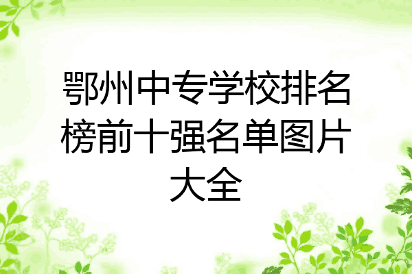 鄂州中专学校排名榜前十强名单图片大全