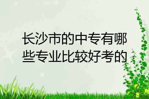 长沙市的中专有哪些专业比较好考的
