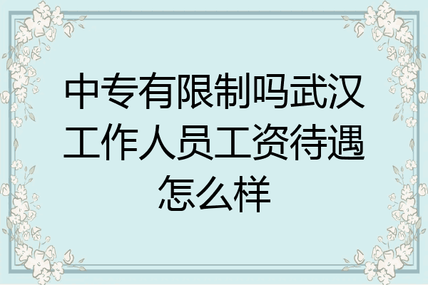 中专有限制吗武汉工作人员工资待遇怎么样