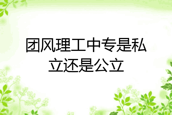 团风理工中专是私立还是公立
