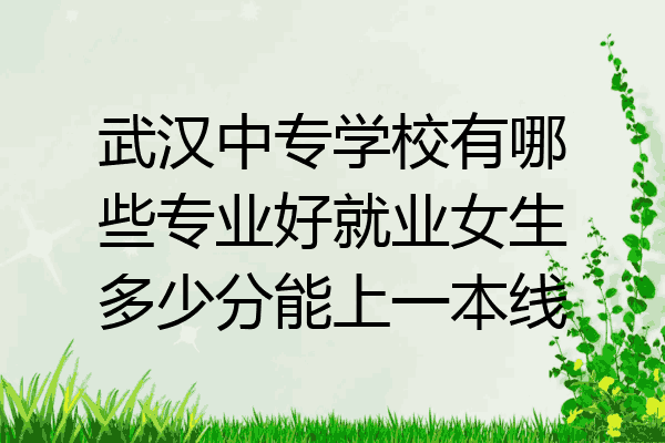 武汉中专学校有哪些专业好就业女生多少分能上一本线