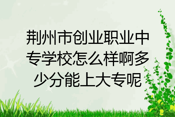 荆州市创业职业中专学校怎么样啊多少分能上大专呢