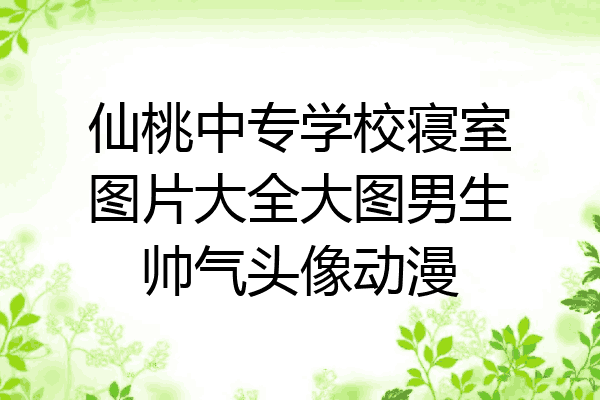 仙桃中专学校寝室图片大全大图男生帅气头像动漫