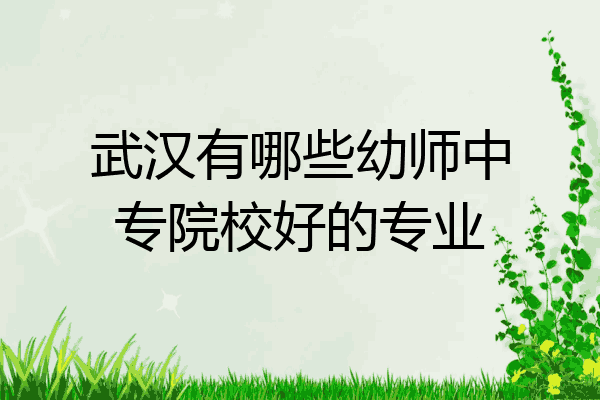 武汉有哪些幼师中专院校好的专业