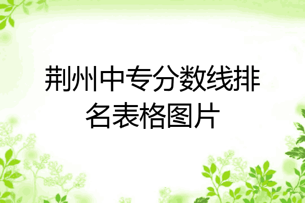 荆州中专分数线排名表格图片