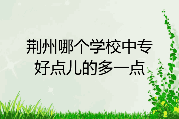 荆州哪个学校中专好点儿的多一点