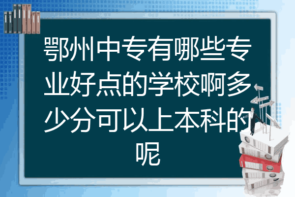 鄂州中专有哪些专业好点的学校啊多少分可以上本科的呢