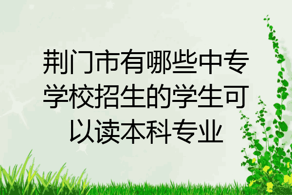 荆门市有哪些中专学校招生的学生可以读本科专业