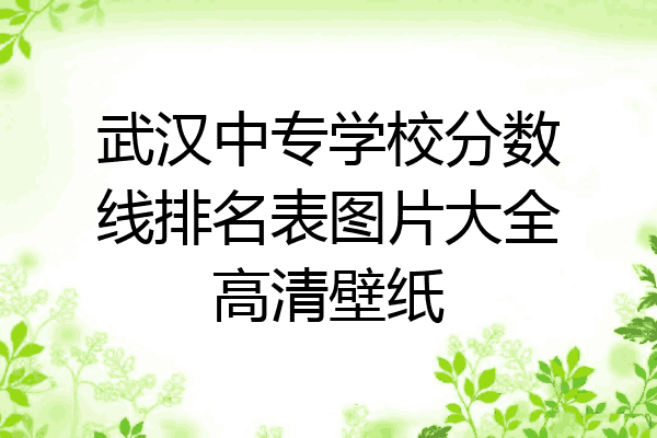 武汉中专学校分数线排名表图片大全高清壁纸