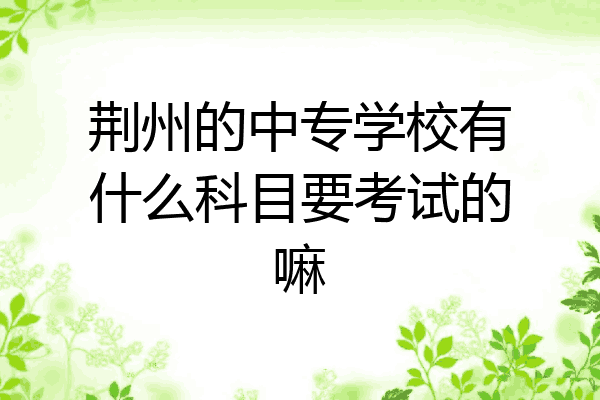 荆州的中专学校有什么科目要考试的嘛