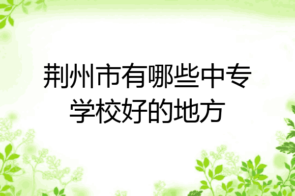 荆州市有哪些中专学校好的地方