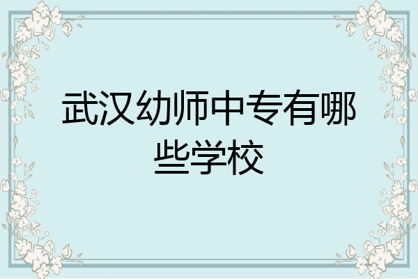 武汉幼师中专有哪些学校