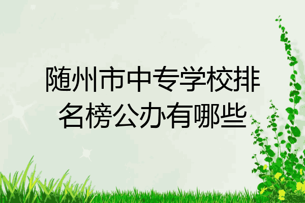 随州市中专学校排名榜公办有哪些