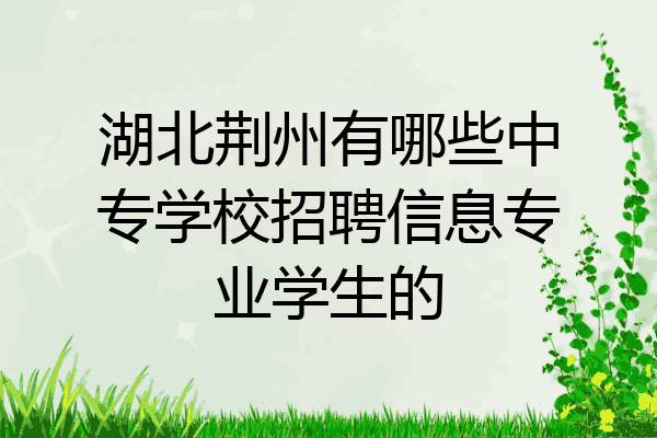 湖北荆州有哪些中专学校招聘信息专业学生的