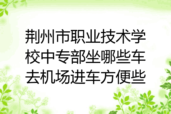 荆州市职业技术学校中专部坐哪些车去机场进车方便些