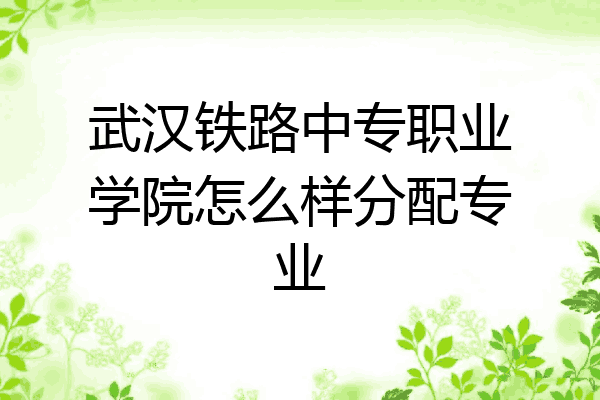 武汉铁路中专职业学院怎么样分配专业