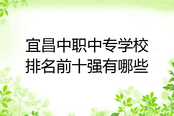 宜昌中职中专学校排名前十强有哪些
