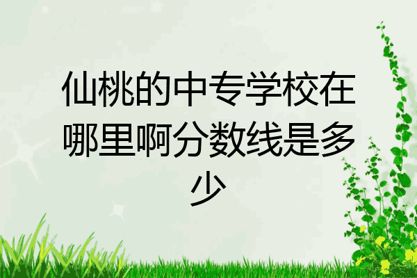 仙桃的中专学校在哪里啊分数线是多少