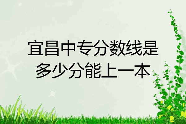 宜昌中专分数线是多少分能上一本