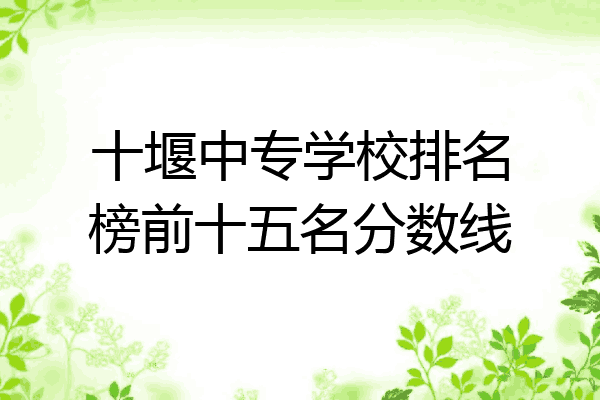 十堰中专学校排名榜前十五名分数线