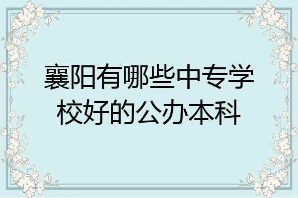 襄阳有哪些中专学校好的公办本科