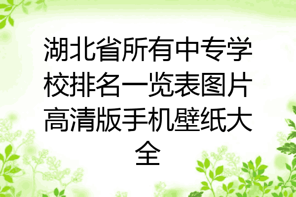 湖北省所有中专学校排名一览表图片高清版手机壁纸大全