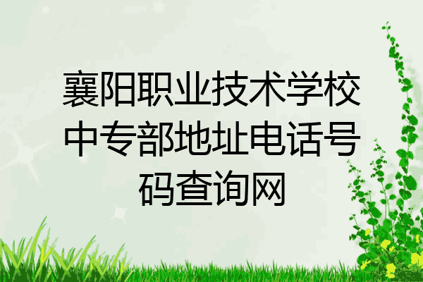 襄阳职业技术学校中专部地址电话号码查询网
