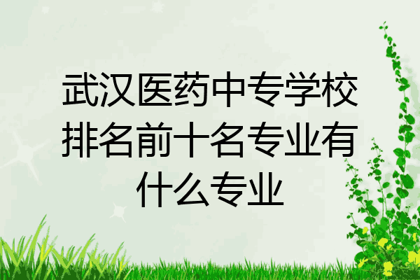 武汉医药中专学校排名前十名专业有什么专业