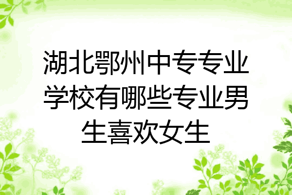 湖北鄂州中专专业学校有哪些专业男生喜欢女生