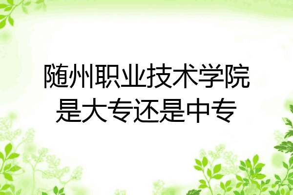 随州职业技术学院是大专还是中专